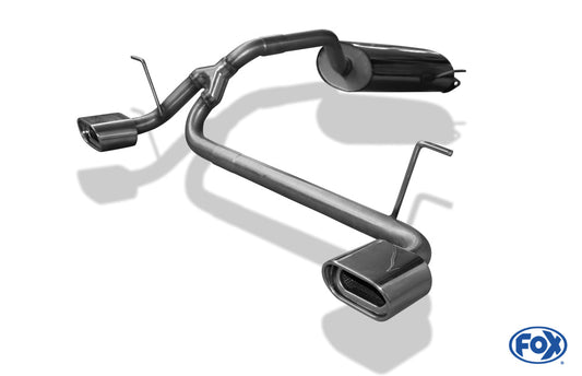 Daihatsu Terios J2 4x4 Endschalldämpfer Ausgang rechts/links - 135x80 Typ 53 rechts/links