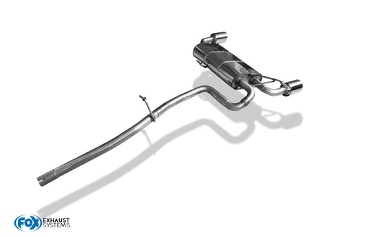 FOX Dacia Duster 4x4 Facelift Endschalldämpfer quer Ausgang rechts/links - 1x90 Typ 16 rechts/links