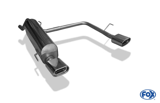 Fiat Grande Punto 199 - Benzin Endschalldämpfer Ausgang rechts/links - 135x80 Typ 53 rechts/links