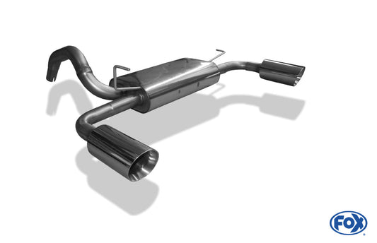 Fiat 500 Abarth Endschalldämpfer quer Ausgang rechts/links - 1x100 Typ 25 rechts/links