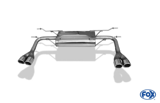 Fiat 124 Spider Endschalldämpfer quer Ausgang rechts/links - 2x70 Typ 16 rechts/links