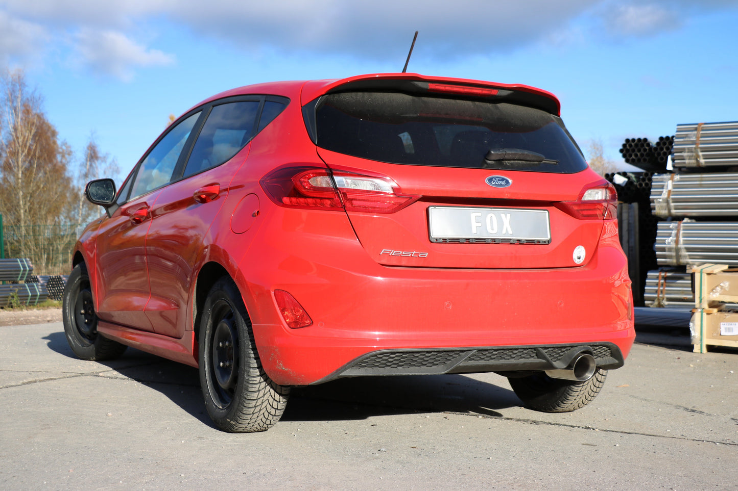 FOX Ford Fiesta MK8 - JHH Endschalldämpfer - 1x100 Typ 25