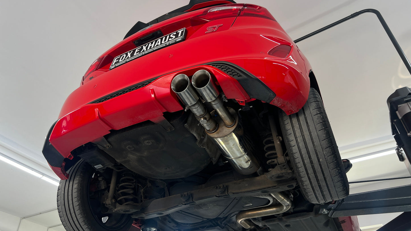 FOX Ford Fiesta MK8 ST - JHH Anlage inkl. Abgasklappe ab OPF - 2x90mm Typ 25