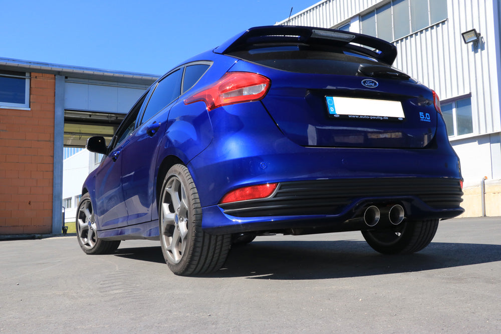 Ford Focus III ST Fließheck Endschalldämpfer quer Ausgang mittig - 2x100 Typ 25 mittig