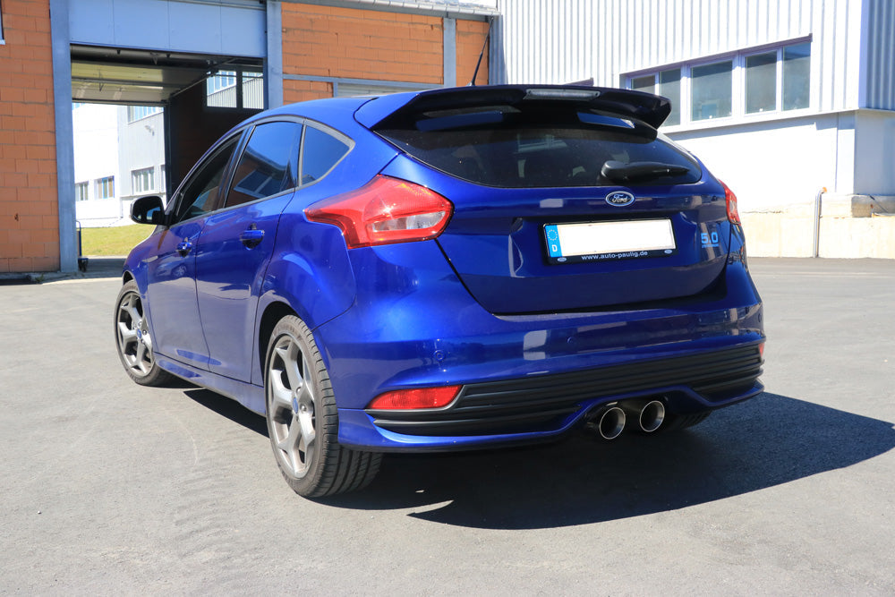 Ford Focus III ST Fließheck Endschalldämpfer quer Ausgang mittig - 2x100 Typ 25 mittig