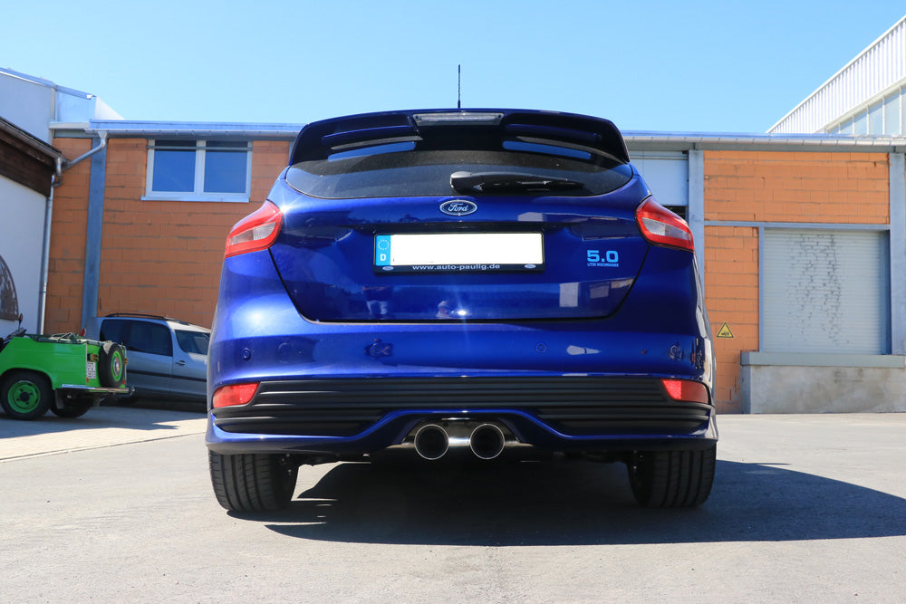 Ford Focus III ST Fließheck Endschalldämpfer quer Ausgang mittig - 2x100 Typ 25 mittig