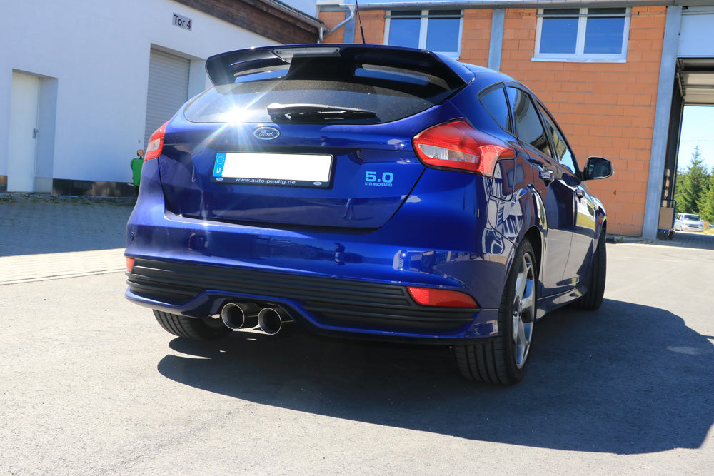 Ford Focus III ST Fließheck Endschalldämpfer quer Ausgang mittig - 2x100 Typ 25 mittig