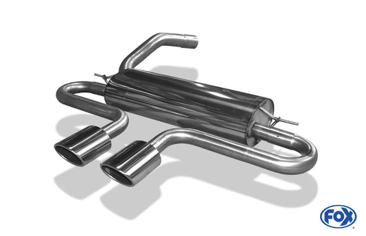 Ford Focus III ST Fließheck Endschalldämpfer quer Ausgang mittig - 2x115x85 Typ 32 mittig