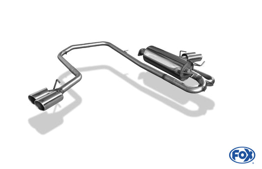 Ford Ranger 2011-08/2015 - 4x4 - Doppelkabine Endschalldämpfer Sidepipe, Ausgang rechts und links am Fahrzeug - 2x90 Typ 16 rechts/links
