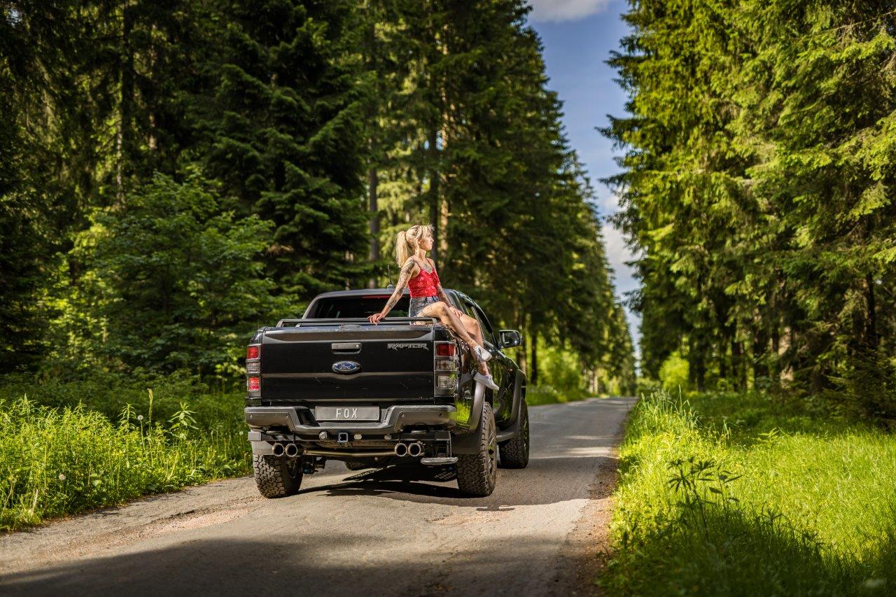 FOX Ford Raptor - Doppelkabine Endschalldämpfer Ausgang rechts/links - 2x100 Typ 25 rechts/links
