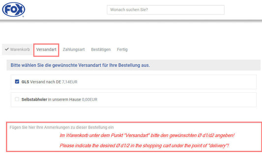 FOX Doppelmuffe - d1Ø/ d2Ø verschieden Länge: 120mm rechts/ links geschlitzt d1 innen = mm - d2 innen = mm (d1/d2 muss angegeben werden, Differenz max +/- 10mm)