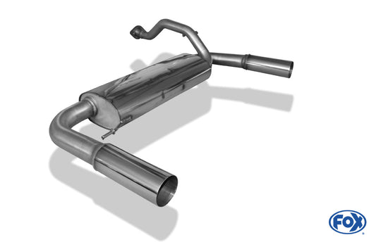Honda Civic III/ CRX II Endschalldämpfer quer Ausgang rechts/links - 1x76 Typ 10 rechts/links