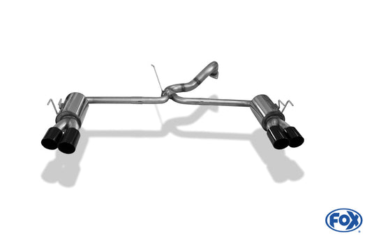 Honda Civic IX Type R Endschalldämpfer quer Ausgang rechts/links - 2x90 Typ 25 rechts/links schwarz