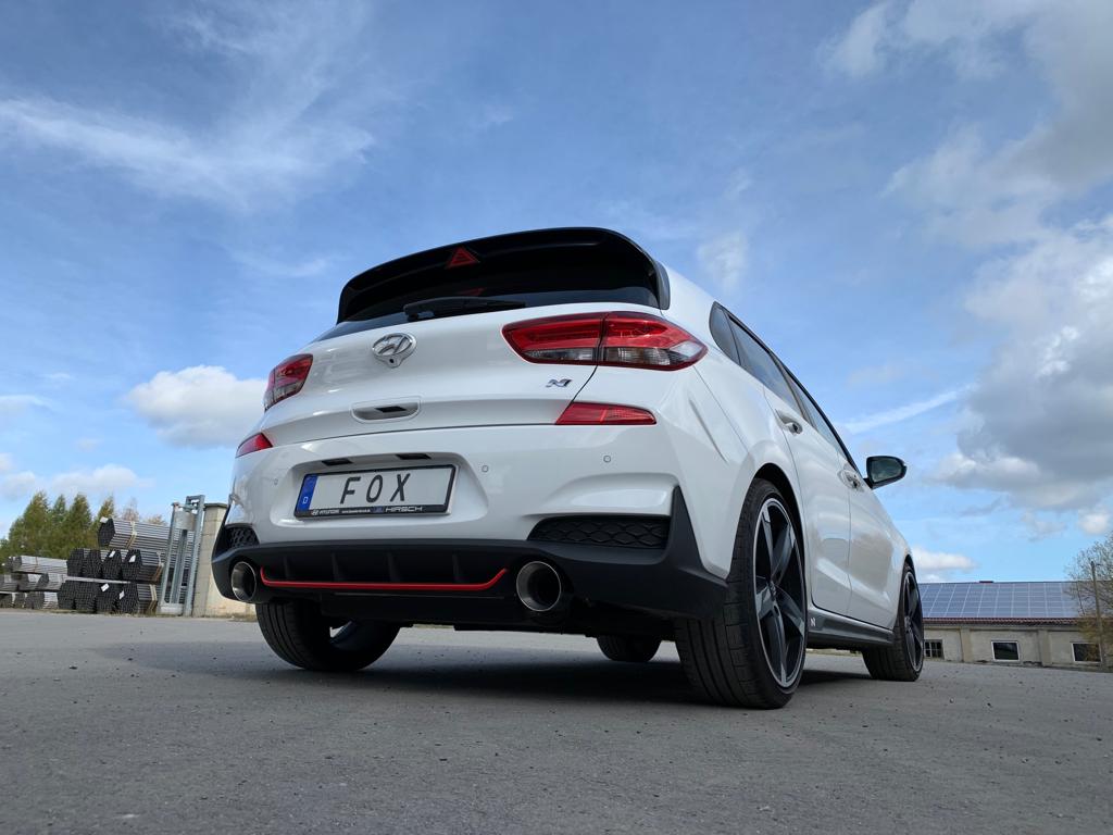 Hyundai i30N Performance + Fastback Endrohre passend auf den originalen Endschalldämpfer - 1x114 Typ 25 rechts/links