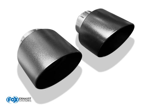 FOX Hyundai i30N Performance + Fastback Endrohre passend auf den originalen Endschalldämpfer - 1x114 Typ 25 rechts/links schwarz Matt
