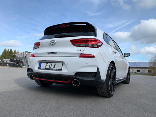 Hyundai i30N Performance + Fastback Endrohre passend auf den originalen Endschalldämpfer - 129x106 Typ 32 rechts/links