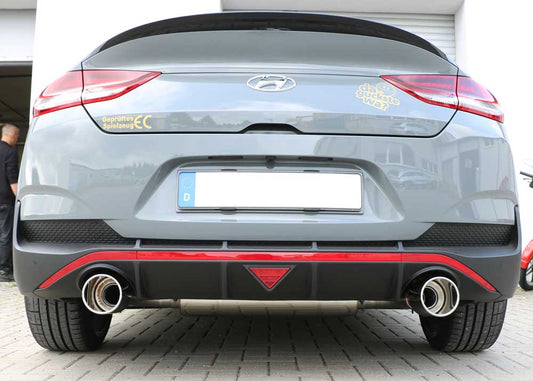 Hyundai i30N Performance Fastback Endschalldämpfer quer Ausgang rechts/links mit Abgasklappe - 1x114 Typ 12 rechts/links
