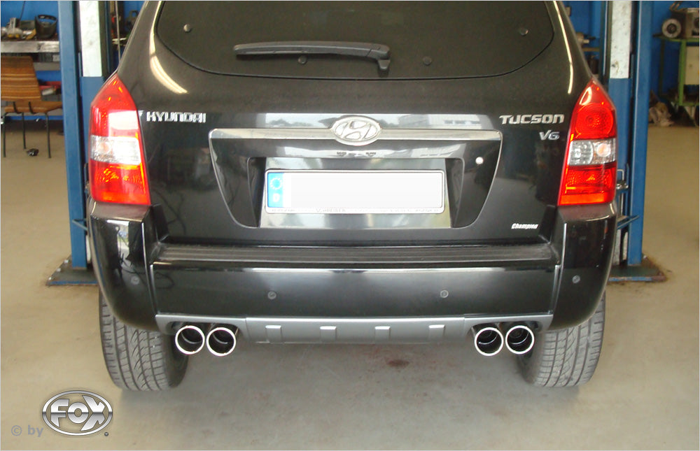 Hyundai Tucson Allrad 2,7l - JM Endschalldämpfer quer Ausgang rechts/links - 2x90 Typ 12 rechts/links