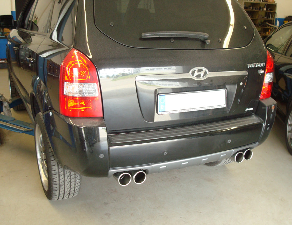 Hyundai Tucson Allrad 2,7l - JM Endschalldämpfer quer Ausgang rechts/links - 2x90 Typ 12 rechts/links