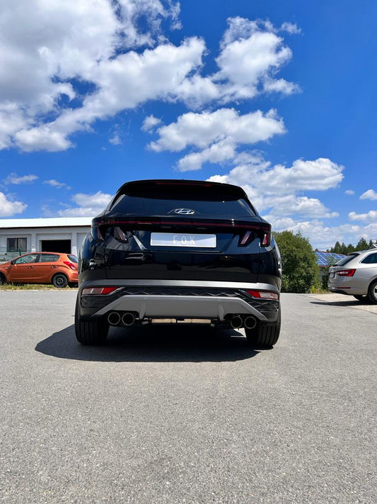 FOX Hyundai Tucson NX4 - 4x2 & 4x4 Endschalldämpfer - 4x90 Typ 14 mit Schwarzen Covern 4x100mm