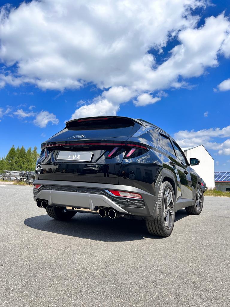FOX Hyundai Tucson NX4 - 4x2 & 4x4 Endschalldämpfer - 4x90 Typ 14 mit Schwarzen Covern 4x100mm