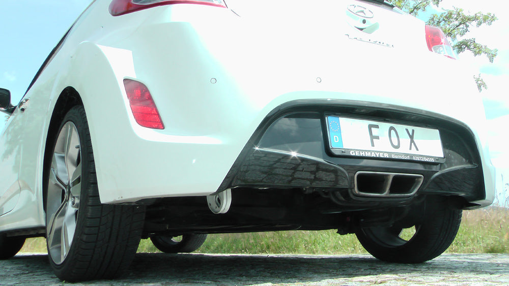 Hyundai Veloster Endschalldämpfer mit Ausgang in den originalen Endrohren