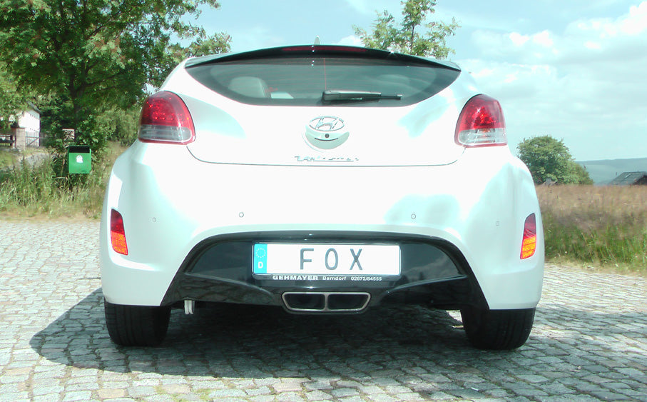 Hyundai Veloster Endschalldämpfer mit Ausgang in den originalen Endrohren
