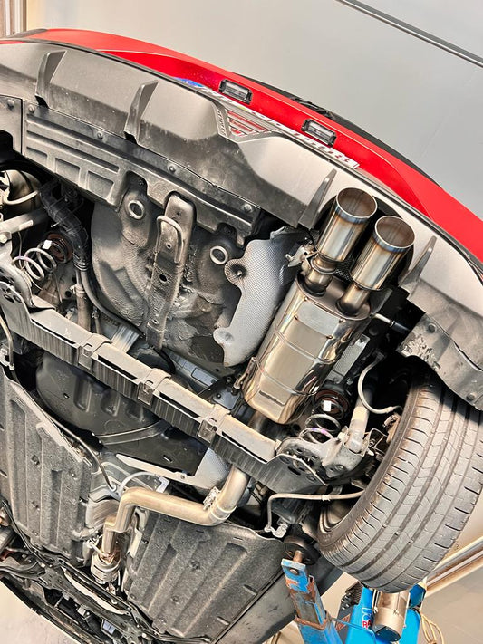 FOX Hyundai I20 N - BC3 Endschalldämpfer mit Abgasklappe - 2x90 Typ 14 mit coloriertem Rand