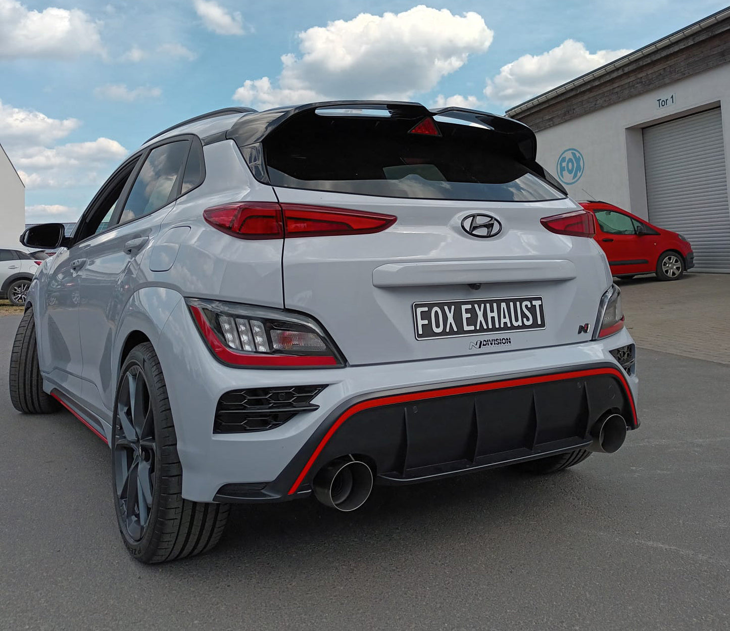 FOX Hyundai Kona N Endschalldämpfer quer Ausgang rechts/links - 1x130 Typ 14 rechts/links