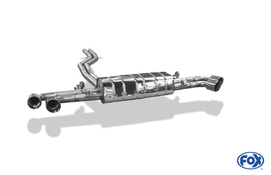 FOX Lamborghini Urus Endschalldämpfer quer Ausgang rechts/links mit 2 Abgasklappen - 2x100 Typ 25 rechts/links