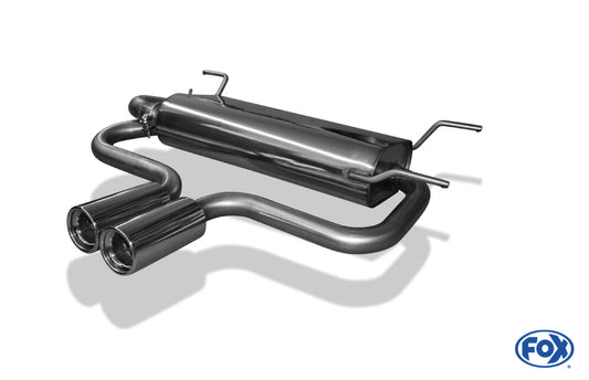 Mazda MX5 Typ NB Endschalldämpfer Ausgang mittig - 2x80 Typ 13 mittig