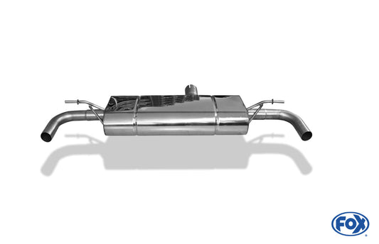 Mercedes A-Klasse 176/245 4-matic Endschalldämpfer quer Ausgang rechts/links - ohne Endrohre mit 90° Bögen für Modelle mit original Endrohrblenden