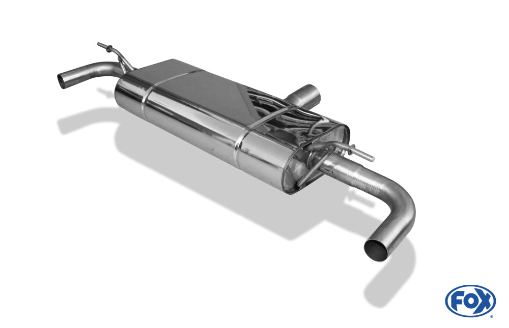 Mercedes A-Klasse 176/245 4-matic Endschalldämpfer quer Ausgang rechts/links - ohne Endrohre mit 90° Bögen für Modelle mit original Endrohrblenden
