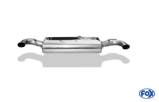 Mercedes A-Klasse A45 245 AMG Endschalldämpfer quer Ausgang rechts/links - Ausgang der Endrohre in den originalen Endrohren