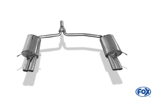 FOX Mercedes C-Klasse 4 Zylinder - W204/S204 AMG-Paket Endschalldämpfer rechts/links mit Y-Verbindungsstück - 2x70 Typ 16 rechts/links