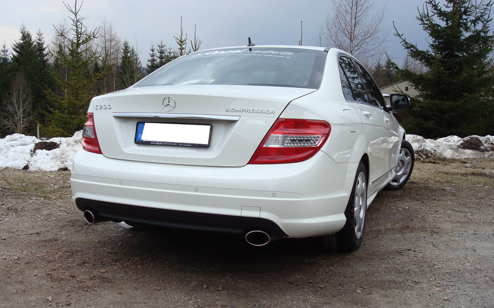 Mercedes C-Klasse 4 Zylinder - W204/S204 AMG-Paket Endschalldämpfer rechts/links mit Y-Verbindungsstück - 115x85 Typ 38 rechts/links