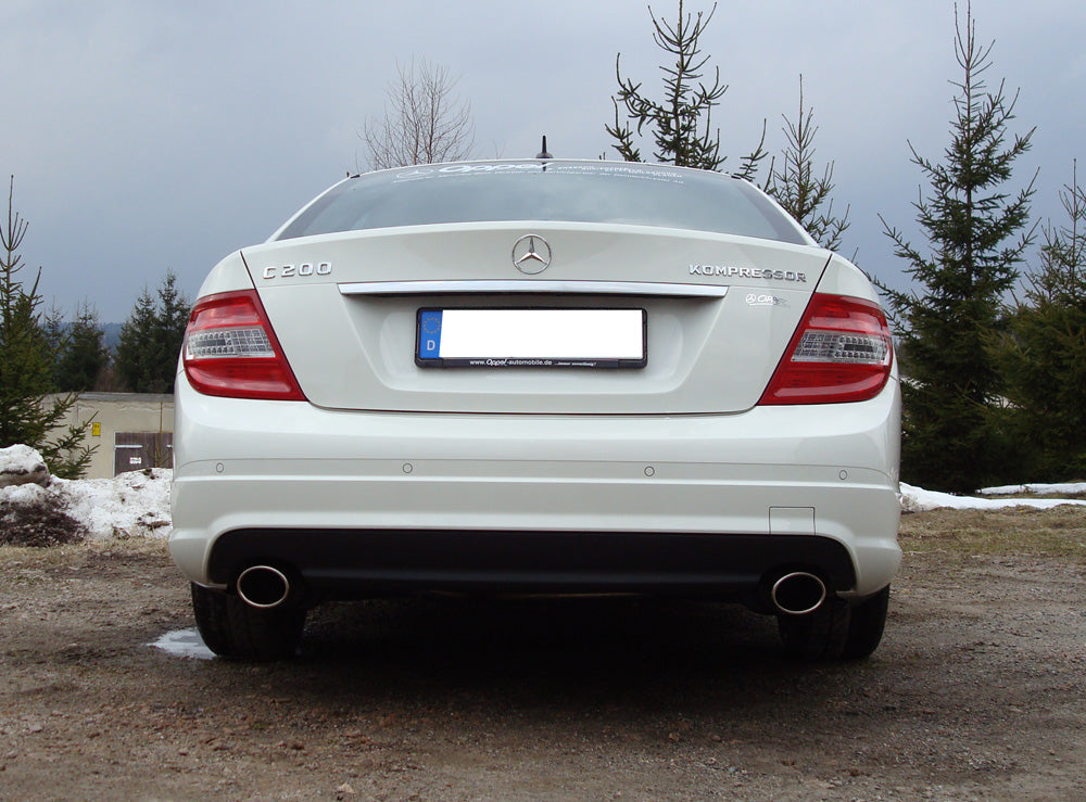 Mercedes C-Klasse 4 Zylinder - W204/S204 AMG-Paket Endschalldämpfer rechts/links mit Y-Verbindungsstück - 115x85 Typ 38 rechts/links