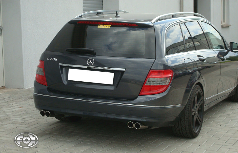 Mercedes C-Klasse 4 Zylinder - W204/S204 Endschalldämpfer rechts/links mit Y-Verbindungsstück - 2x70 Typ 16 rechts/links