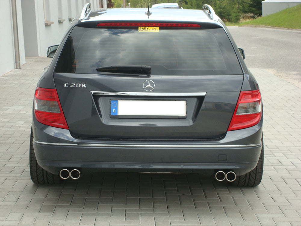 Mercedes C-Klasse 4 Zylinder - W204/S204 Endschalldämpfer rechts/links mit Y-Verbindungsstück - 2x70 Typ 16 rechts/links