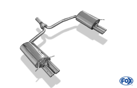 Mercedes C-Klasse 4 Zylinder - W204/S204 Endschalldämpfer rechts/links mit Y-Verbindungsstück - 2x70 Typ 16 rechts/links