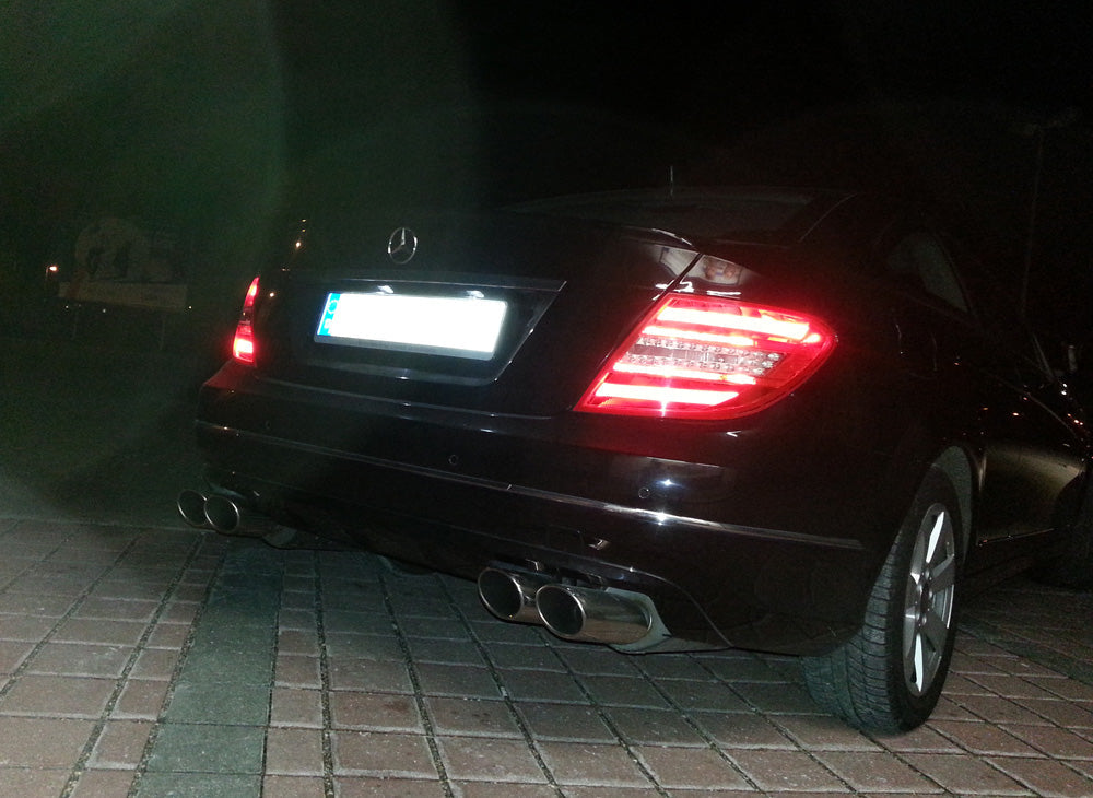 Mercedes C-Klasse 4-Zylinder Coupe C204 Endschalldämpfer rechts/links inkl. Y-Verbindungsrohr - 2x115x85 Typ 32 rechts/links