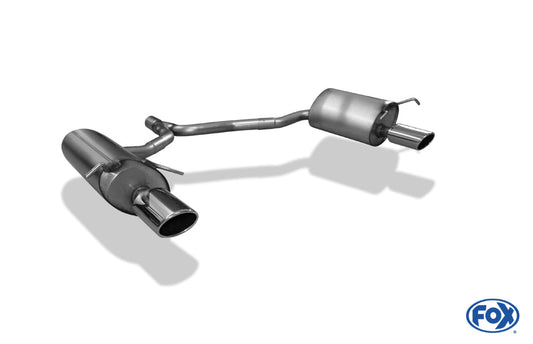 Mercedes C-Klasse 4-Zylinder Coupe C204 Endschalldämpfer rechts/links inkl. Y-Verbindungsrohr - 115x85 Typ 32 rechts/links