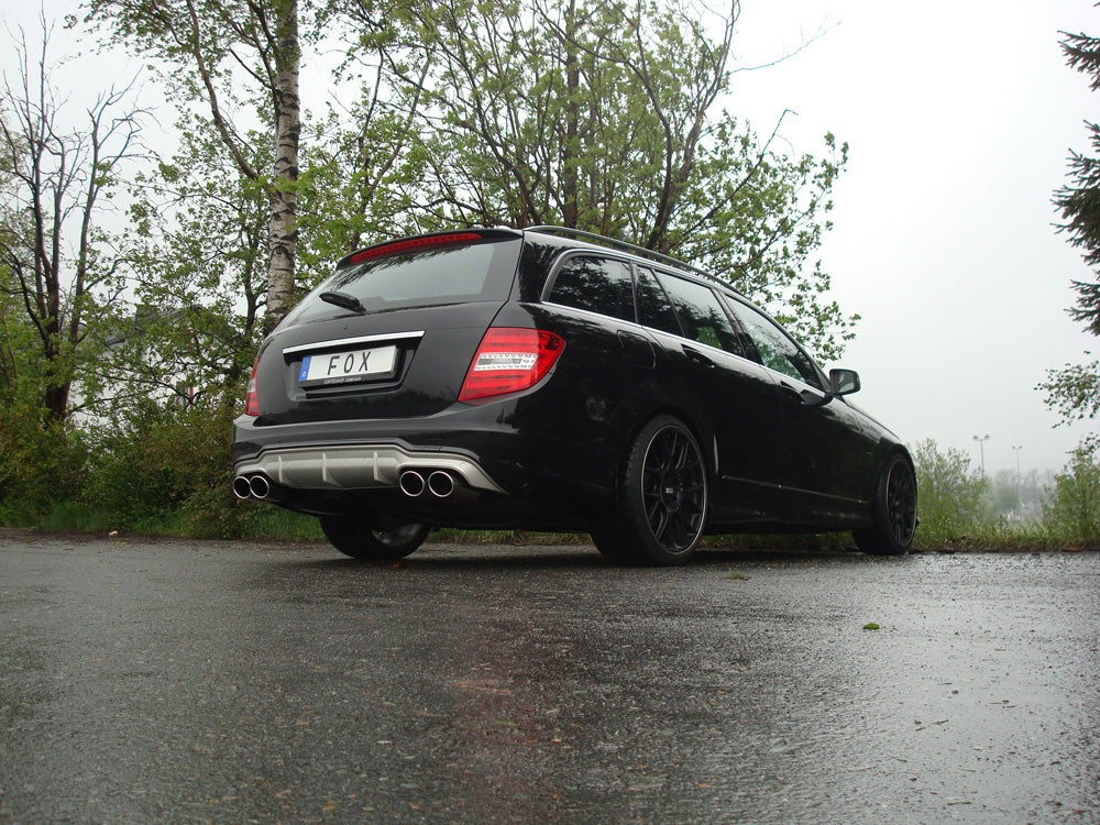 Mercedes C-Klasse 4 Zylinder - 204 AMG-P. + C63 Diff. Endschalldämpfer rechts/links mit Y-Verbindungsstück - 2x115x85 Typ 32 rechts/links