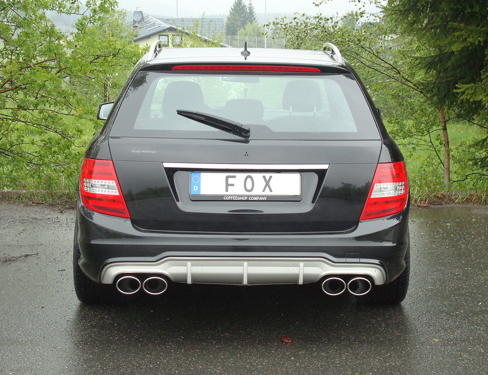 Mercedes C-Klasse 4 Zylinder - 204 AMG-P. + C63 Diff. Endschalldämpfer rechts/links mit Y-Verbindungsstück - 2x115x85 Typ 32 rechts/links