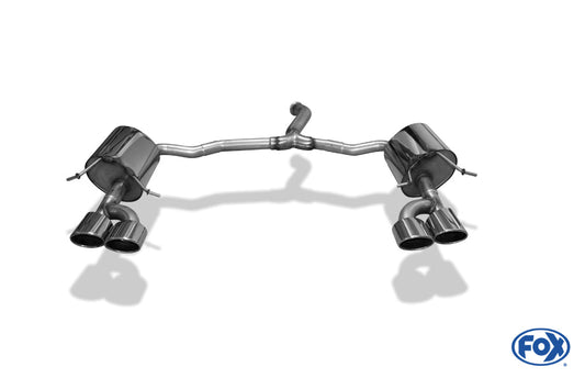 Mercedes C-Klasse 205 Limousine/ T-Modell Endschalldämpfer rechts/links mit Y-Verbindungsrohr - 2x115x85 Typ 32 rechts/links