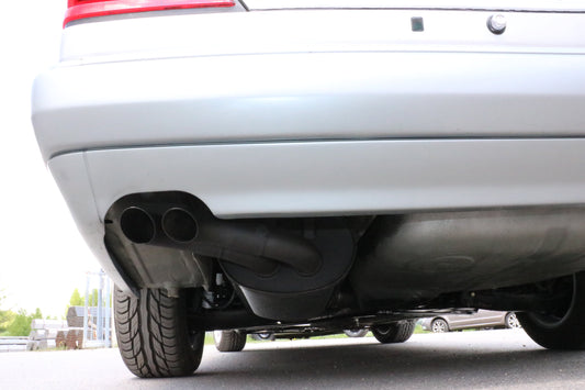 FOX Mercedes E-Klasse W124 Cabrio Endschalldämpfer Ø70mm - 2x55 Typ 28 (Dieseloptik - von hinten nicht sichtbar)