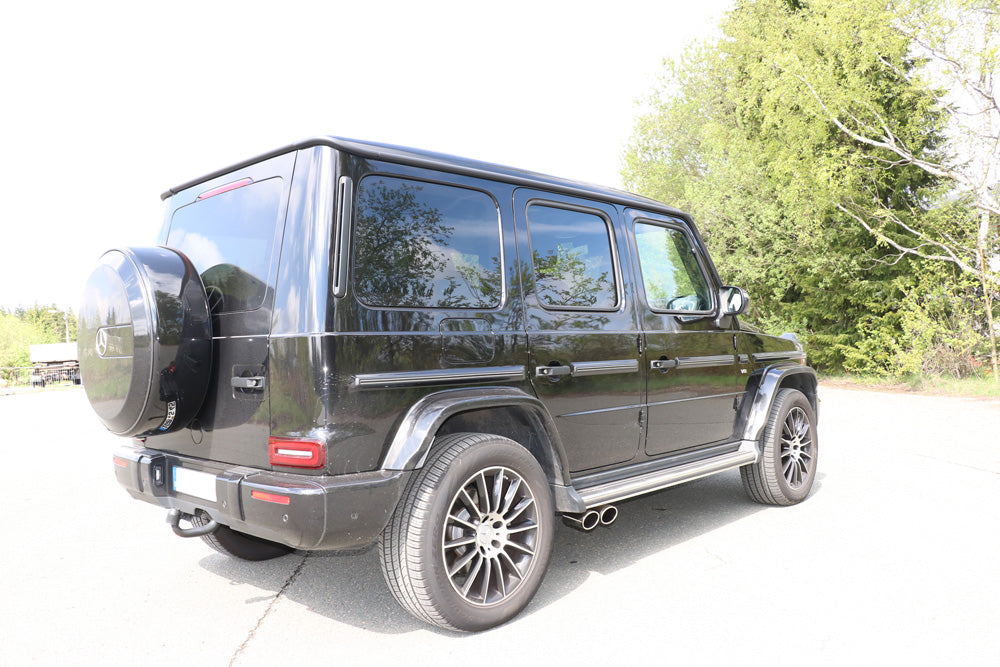 Mercedes G-Klasse G500 310kW - 463 Endrohr zum anstecken - 2x115x85 Typ 38 rechts und links unterm Trittbrett