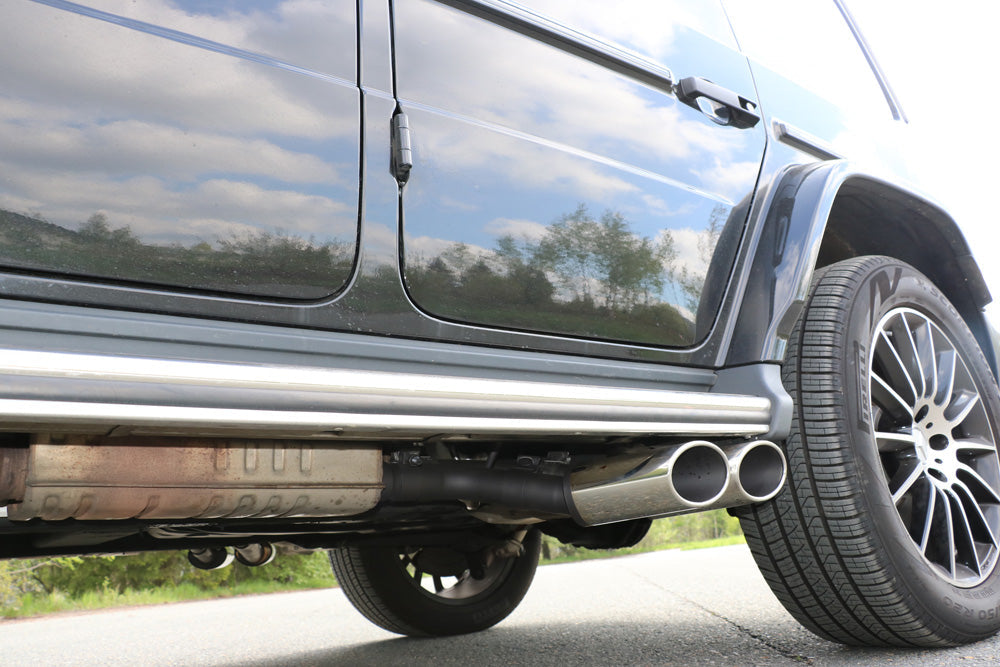 Mercedes G-Klasse G500 310kW - 463 Endrohr zum anstecken - 2x115x85 Typ 38 rechts und links unterm Trittbrett