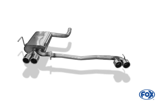 Mercedes CLK Typ 208 Endschalldämpfer Ausgang rechts/links - 2x76 Typ 12 rechts/links