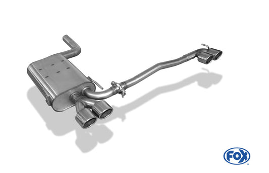 Mercedes CLK Typ 208 Endschalldämpfer Ausgang rechts/links - 2x88x74 Typ 32 rechts/links